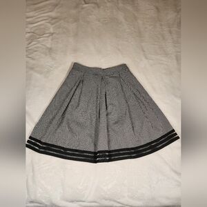 Black and White A-Line Skirt